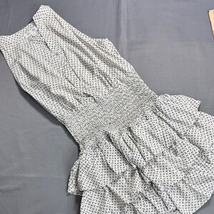 She + Sky Black and White Ruffle Mini Dress Size L